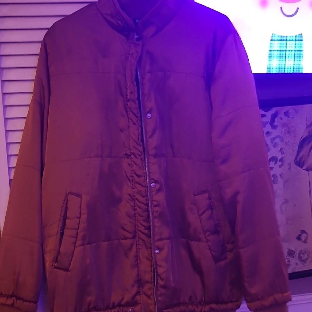 Fashion Nova Brown Puffer Jacket